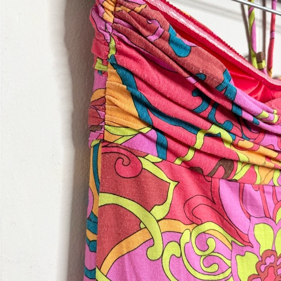 Trina Turk colorful maxi dress halter strapless resort size 8 - Picture 6 of 7